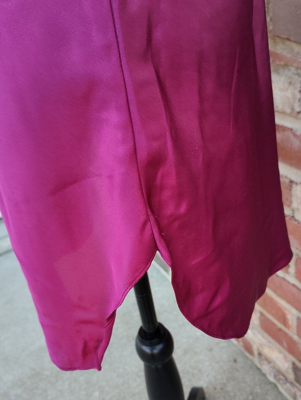 Vintage Alexandra Nicole Embroidered Floral Satin Slip Nightgown Dress 80s Sexy - Picture 6 of 12